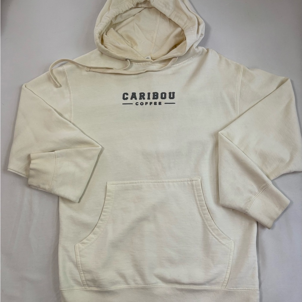 Cream Hoodie Sweater- Caribou Coffee